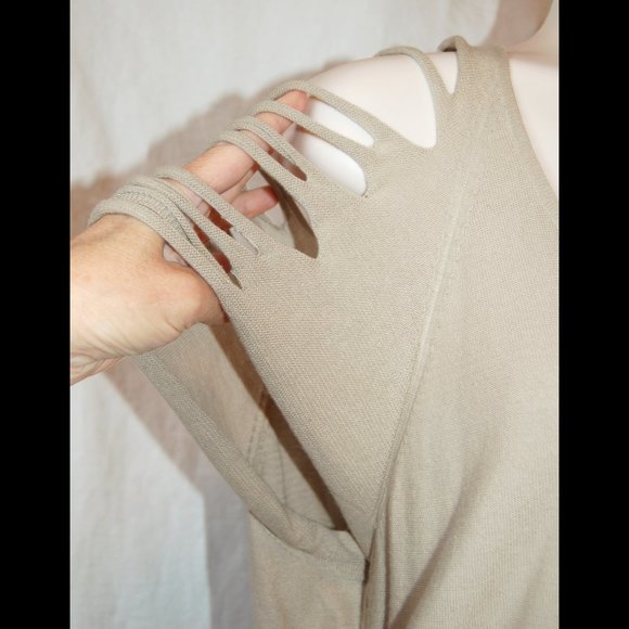NWT L.A.M.B. Open Shoulders Knit Top, 100% Cotton, sz P/S - Picture 2 of 9